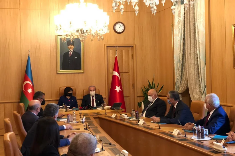 Parliament speakers of Azerbaijan and Turkey meet in Ankara
