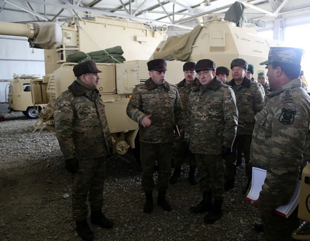 Zakir Hasanov, Maharram Aliyev visiting military units on frontline