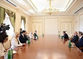 Президент Азербайджана Ильхам Алиев принял председателя Ассамблеи Северной Македонии