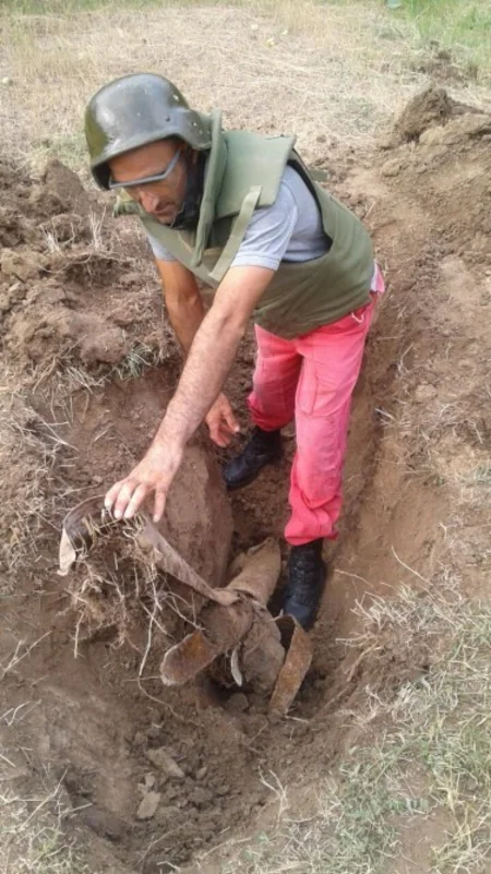Ağstafa rayonunda bir ədəd partlamamış raket tapılıb