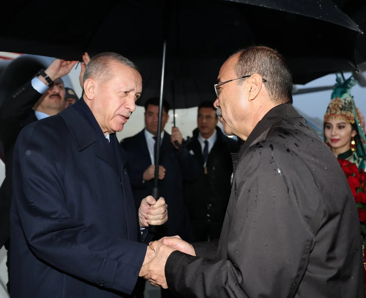 Ərdoğan Özbəkistanda səfərdədir