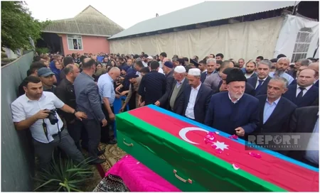 Göyçayda Birinci Qarabağ müharibəsinin şəhidi Firuddin Hacıyev dəfn edilib - YENİLƏNİB