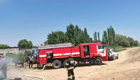 Şərurda həyətyanı sahədə yanğın olub