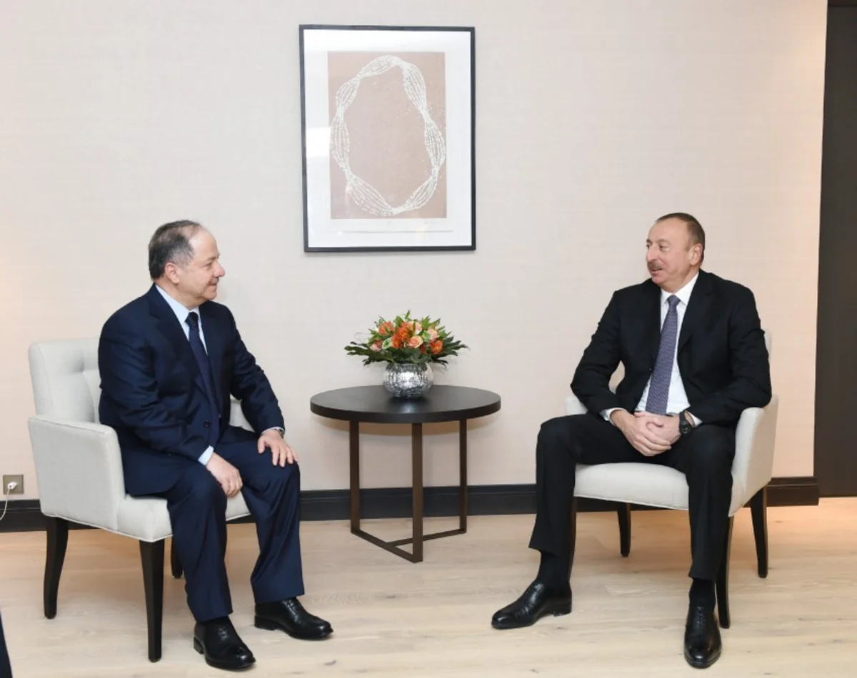 İlham Əliyev İraq Kürdüstan Regional hökumətinin başçısı ilə görüşüb