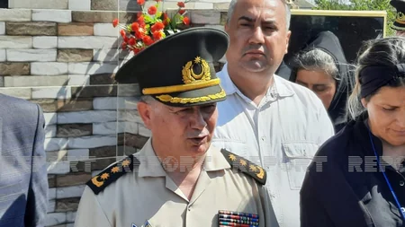 Kürdəmirdə Vətən müharibəsi şəhidinin xatirəsinə tikilən bulağın açılışı olub