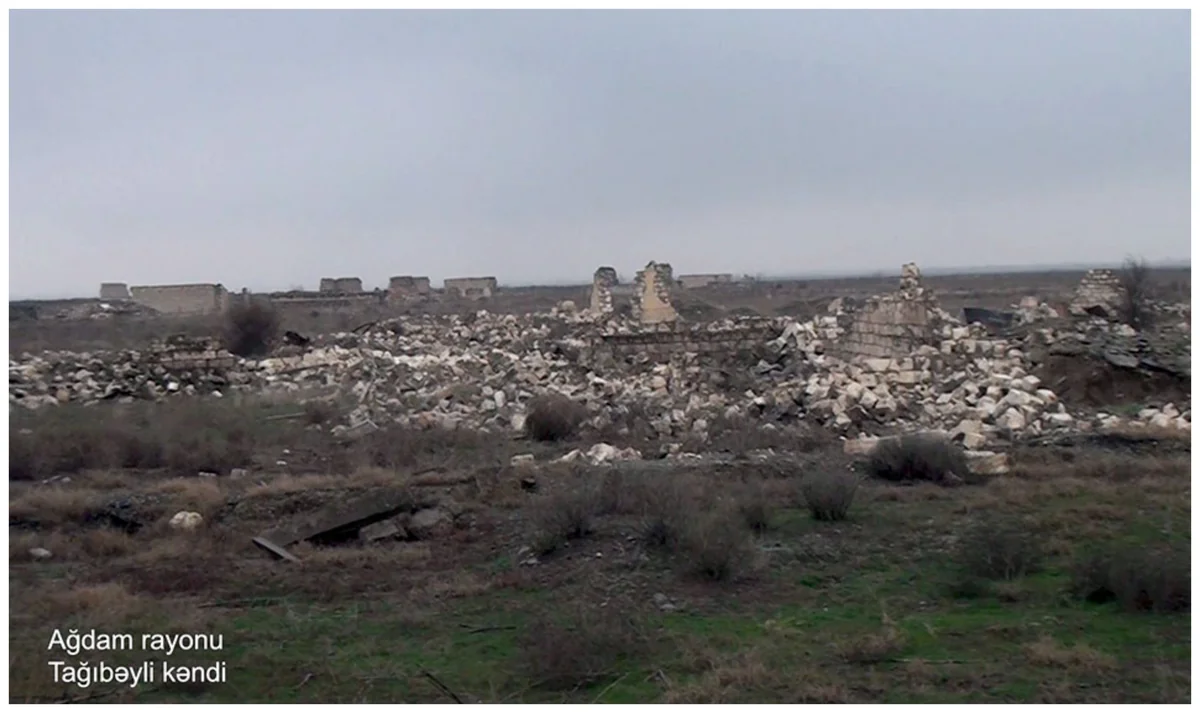 Footage from Taghibeyli village of Aghdam