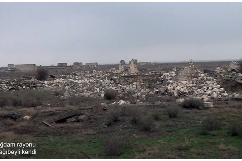 Footage from Taghibeyli village of Aghdam