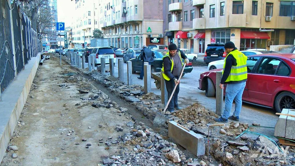 Bakının Yasamal rayonunda 7 küçə əsaslı şəkildə təmir olunur
