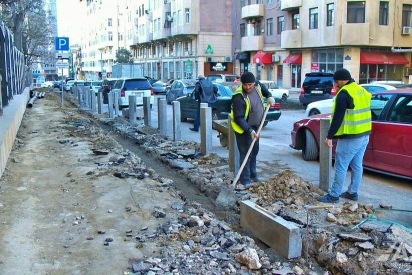 Bakının Yasamal rayonunda 7 küçə əsaslı şəkildə təmir olunur