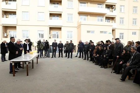 Şəhid ailələrinə, Qarabağ müharibəsi və 20 Yanvar əlillərinə 145 mənzil  təqdim edilib
