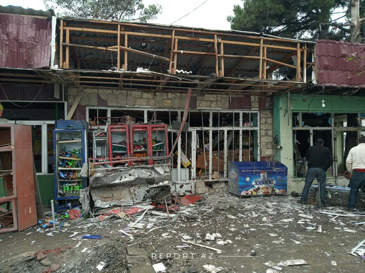 Armenians launch shells on Agdam, damaging shops, cafes and teahouses