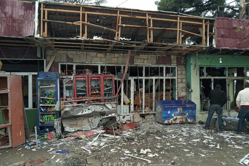 Ermənilər Ağdama yenidən mərmi atdı, mağaza, kafe və çayxanaya ziyan dəydi