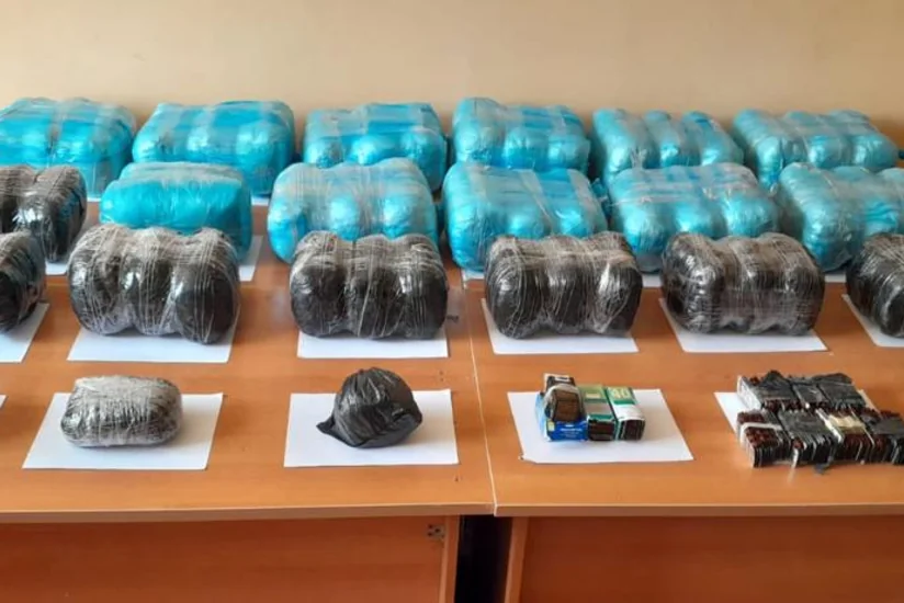 İrandan Azərbaycana 61 kq-dan artıq narkotik keçirilməsinin qarşısı alınıb