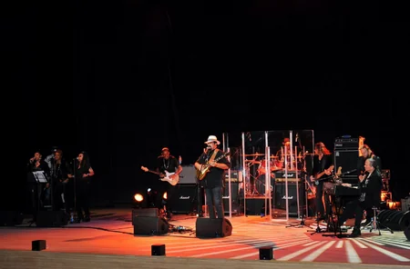 Steven Seagal gives concert at Heydar Aliyev Center