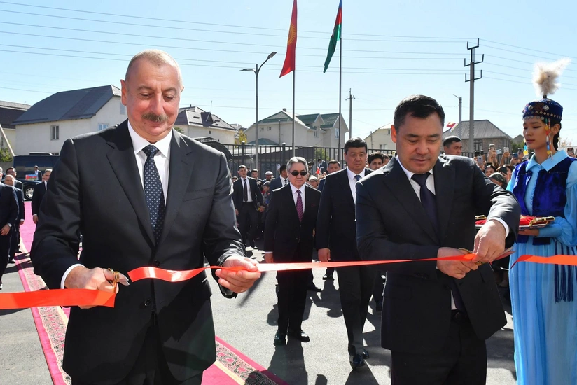 Ilham Aliyev and Sadyr Japarov attend opening of school No. 103 named after Nizami Ganjavi