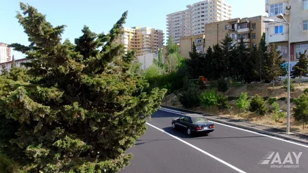 Bakının Elşən Süleymanov küçəsinin bir hissəsi təmir olunub