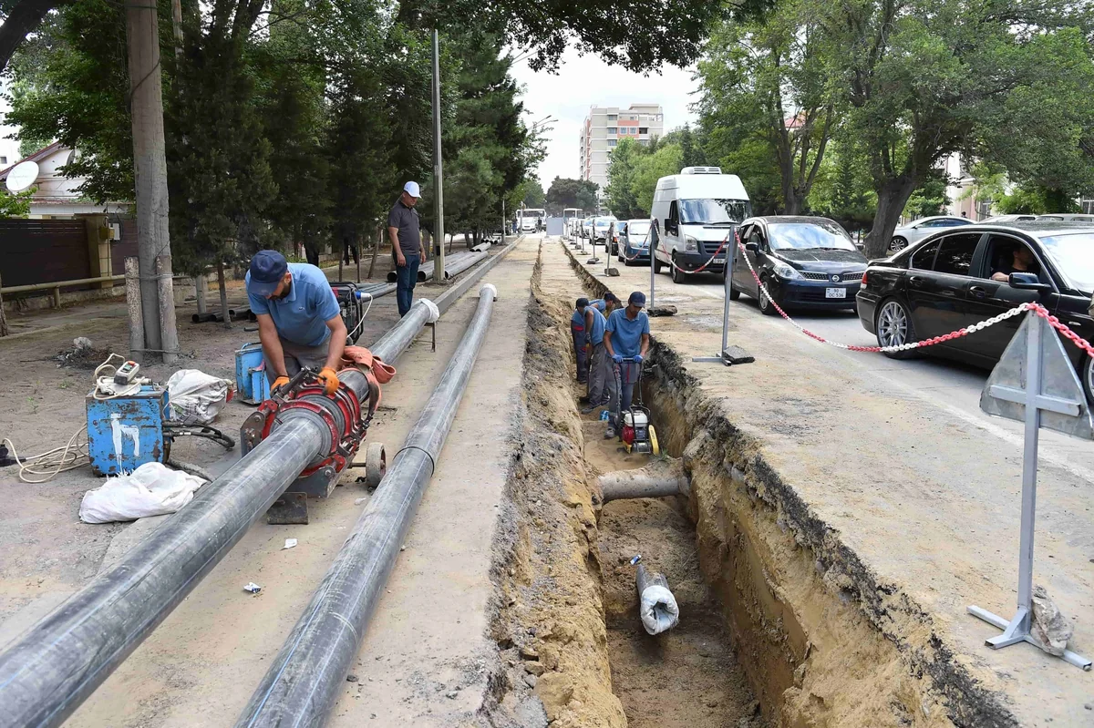 Bakıda 32 ünvanda istismar müddəti başa çatmış su xətləri yenilənir