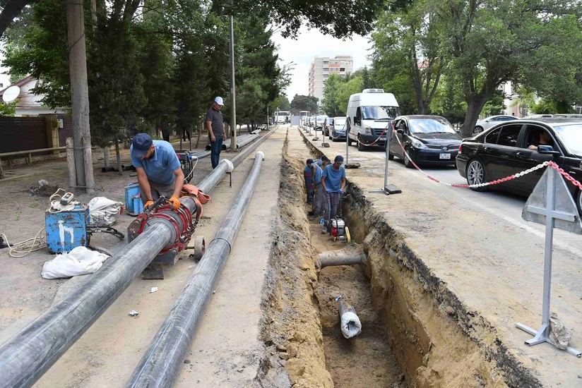 Bakıda 32 ünvanda istismar müddəti başa çatmış su xətləri yenilənir