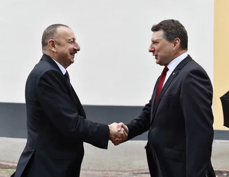 Official welcome ceremony was held for President Ilham Aliyev in Riga