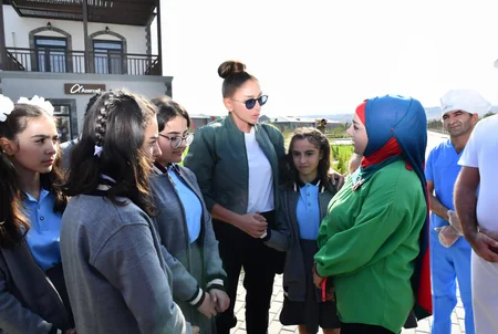 Ilham Aliyev, Mehriban Aliyeva meet with Aghali village residents