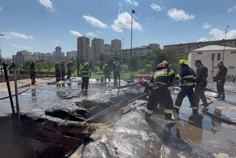Bakıda partlayış zamanı 2 nəfər xəsarət alıb - YENİLƏNİB-2