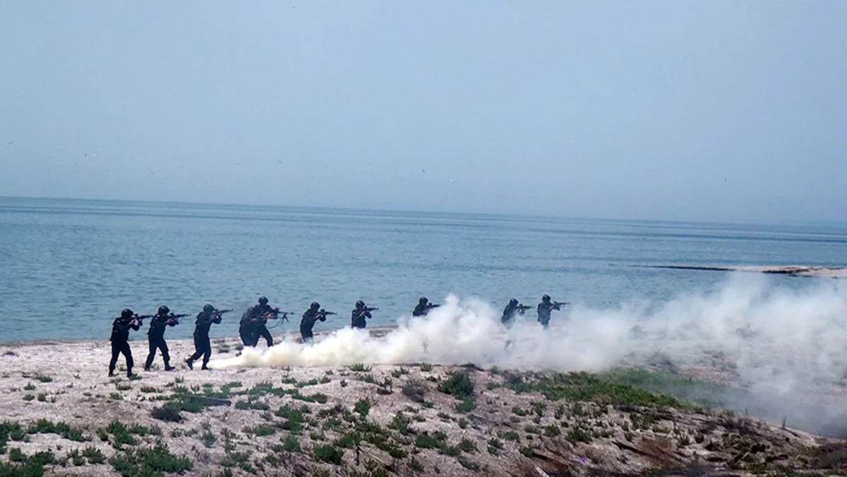 Azərbaycan Ordusunun Xəzərdəki təlimlərində terrorçuların zərərsizləşdirilməsi tapşırıqları icra edilib