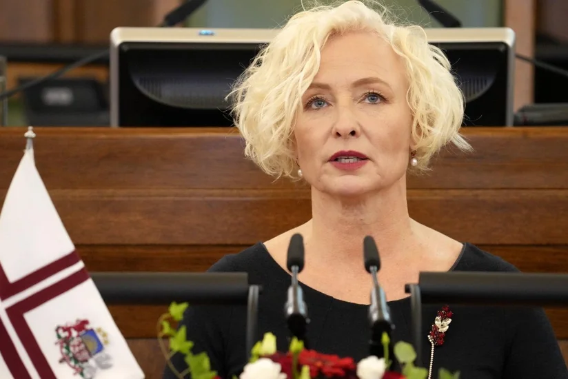 Latviya parlamentinin sədri Ukraynada səfərdədir