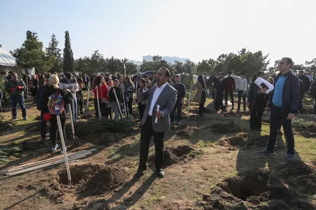 President Ilham Aliyev and first lady Mehriban Aliyeva attended tree-planting campaign in Khatai district, Baku