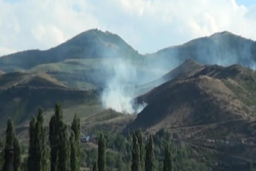 Армянские вооруженные подразделения учинили пожар в пограничном товузском селе, были взорваны мины