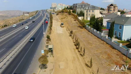 Bakıda Nazim Hikmət küçəsindən dairəvi yola çıxış genişləndirilir