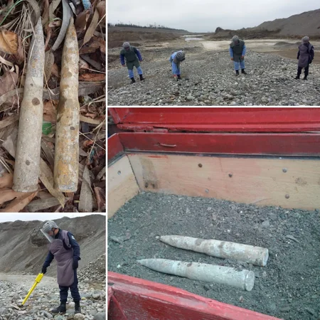 Tərtərdə daş karxanasında 2 top mərmisi tapılıb