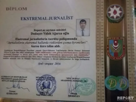 Azərbaycanda hərbi sahədən yazan jurnalistlərə diplomlar təqdim edilib - FOTO