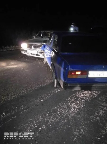 Zərdabda iki maşın toqquşub - FOTO