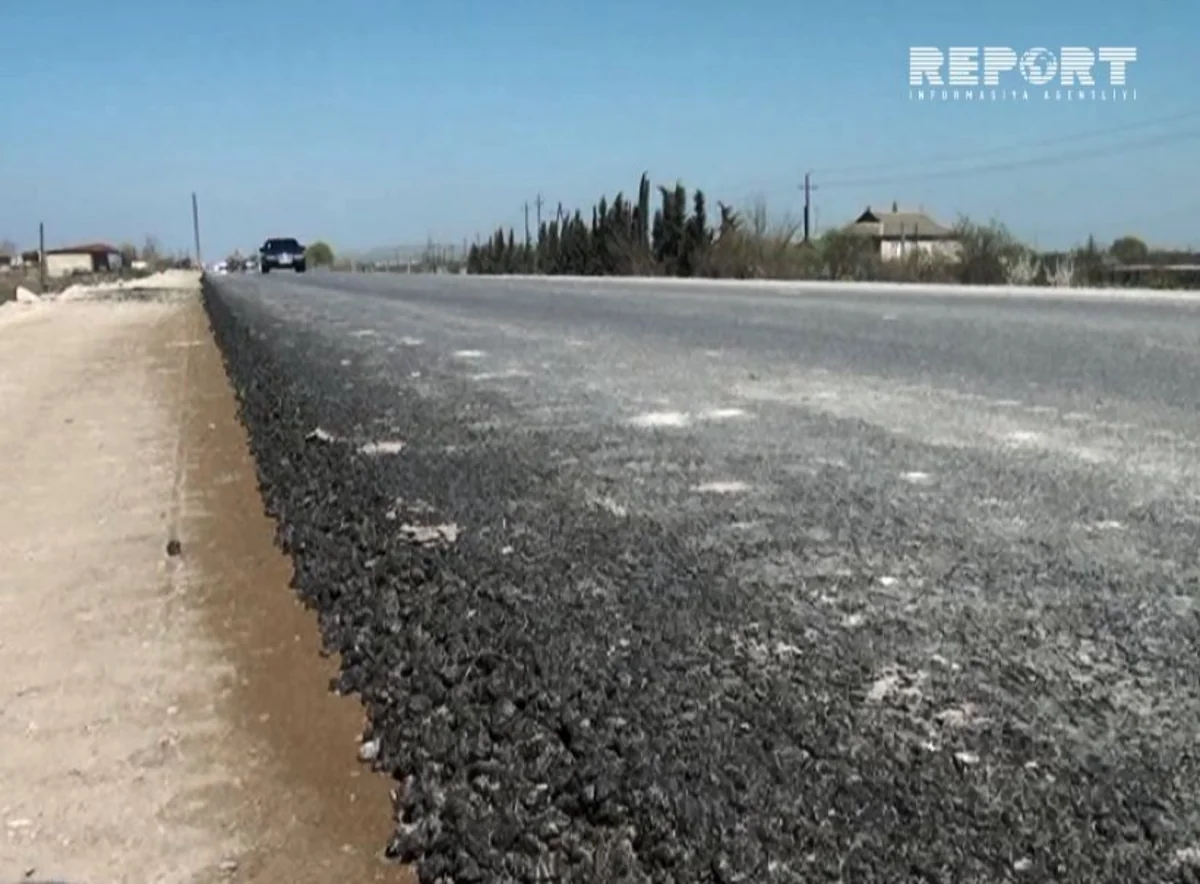 Azərbaycanda respublika əhəmiyyətli avtomobil yolu yenidən bərpa edilir - FOTO