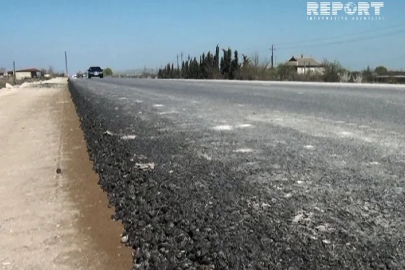 Azərbaycanda respublika əhəmiyyətli avtomobil yolu yenidən bərpa edilir - FOTO