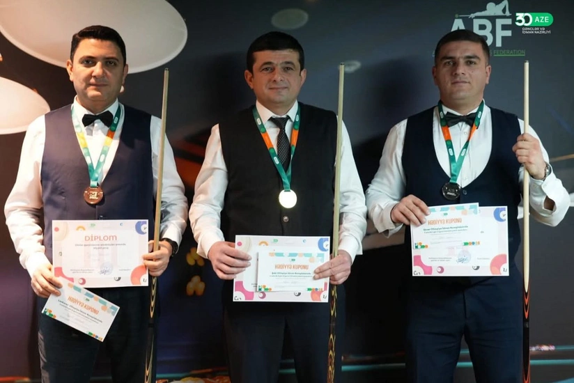 Dövlət qurumlarının əməkdaşları arasında keçirilən bilyard yarışı başa çatıb