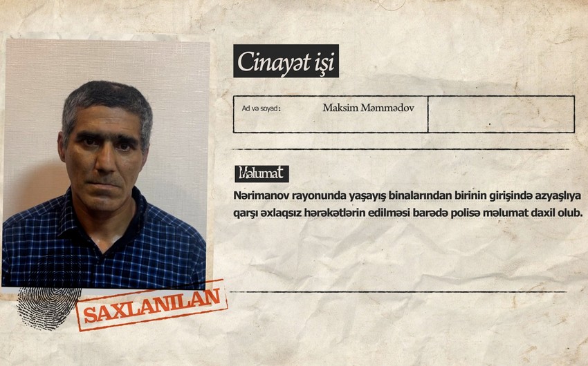 Bakıda azyaşlıya qarşı əxlaqsız hərəkətlər edən şəxs həbs olunub