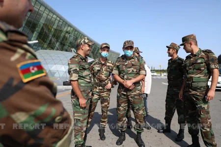 First group of Azerbaijani firefighters return home from Turkey