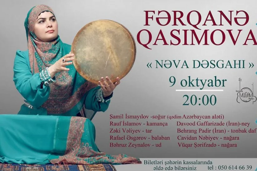 Əməkdar artist Fərqanə Qasımova Nəva muğamını təqdim edib