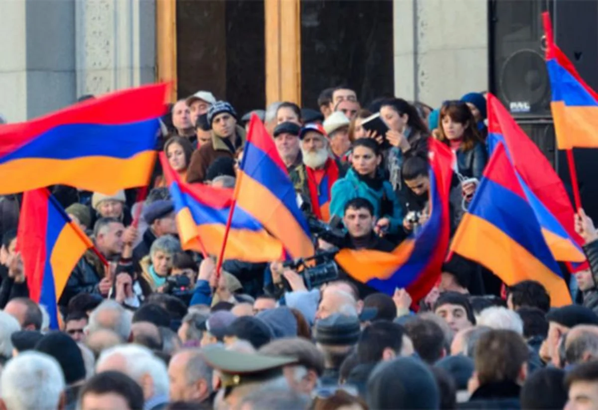 В Ереване проходит акция протеста у представительства Евросоюза
