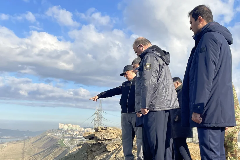 Kəmaləddin Heydərov Badamdarda uçqun təhlükəsi olan əraziyə gedib, tapşırıqlar verib