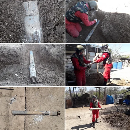 Qazaxda fərdi yaşayış evinin həyətində hava-yer tipli raket aşkarlanıb