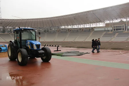 Tofiq Bəhramov adına Respublika Stadionu üçün 15 min kubmetr torpaq gətirilib - FOTO