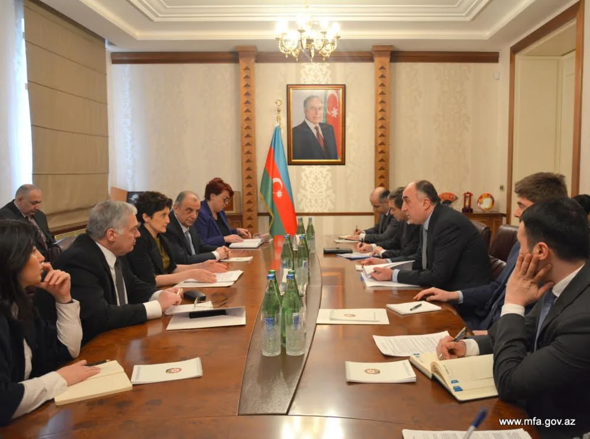 Elmar Məmmədyarov Gürcüstan nümayəndə heyəti ilə görüşüb