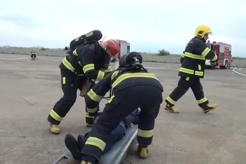 FHN Gəncə Beynəlxalq Hava Limanında taktiki təlim keçirib