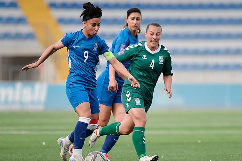 Azərbaycanın qadınlardan ibarət futbol millisi UEFA Millətlər Liqasında Litvaya məğlub olub