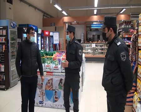 Kürdəmirdə maska taxmayan sakinlər cərimələnib