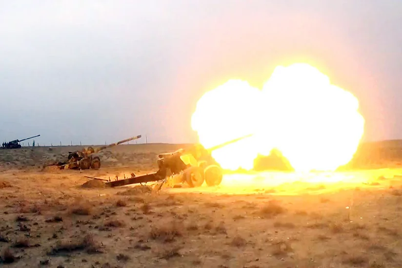 Artillery units conducted live-fire exercises