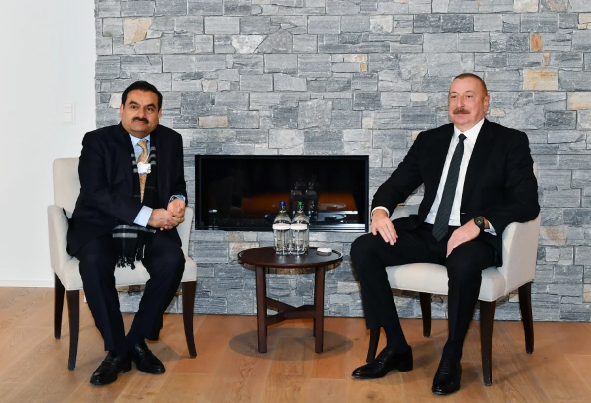 Azərbaycan Prezidenti Davosda Adani Group şirkətinin təsisçisi və sədri ilə görüşüb - YENİLƏNİB