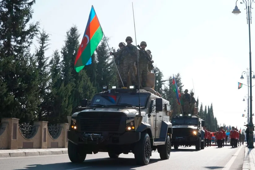 Ağdamda keçirilən Bayraq yürüşü başa çatıb - FOTOREPORTAJ - YENİLƏNİB
